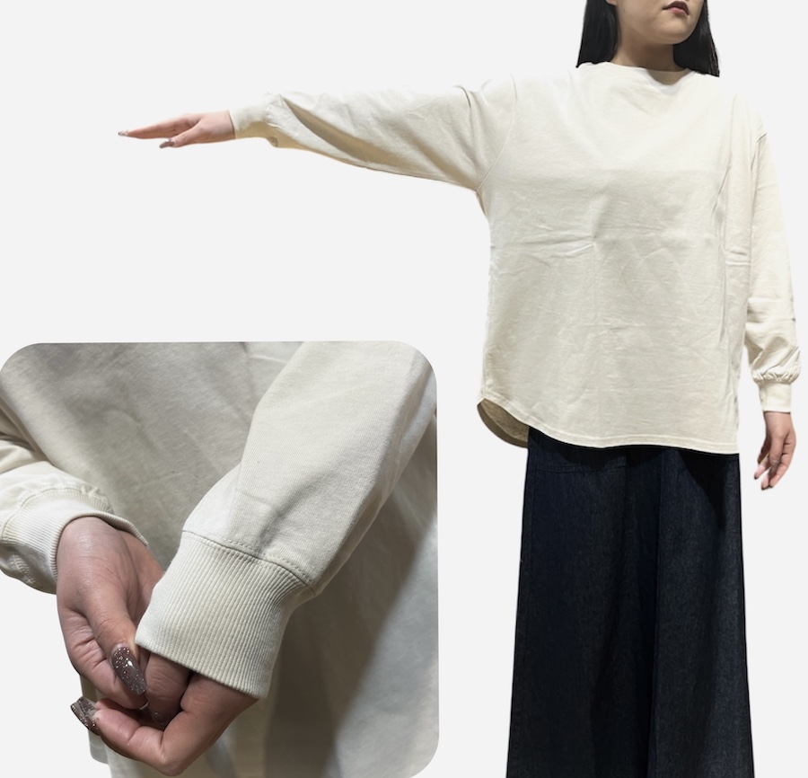 ワイドなロンTEE 裾ラウンドチュニック - 画像 (12)