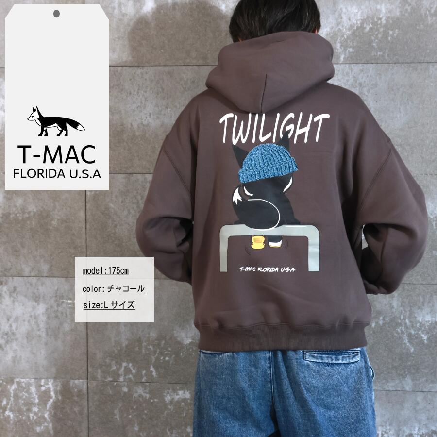 T-MAC サガラ刺繍 きつねプリントフーディー - 画像 (2)