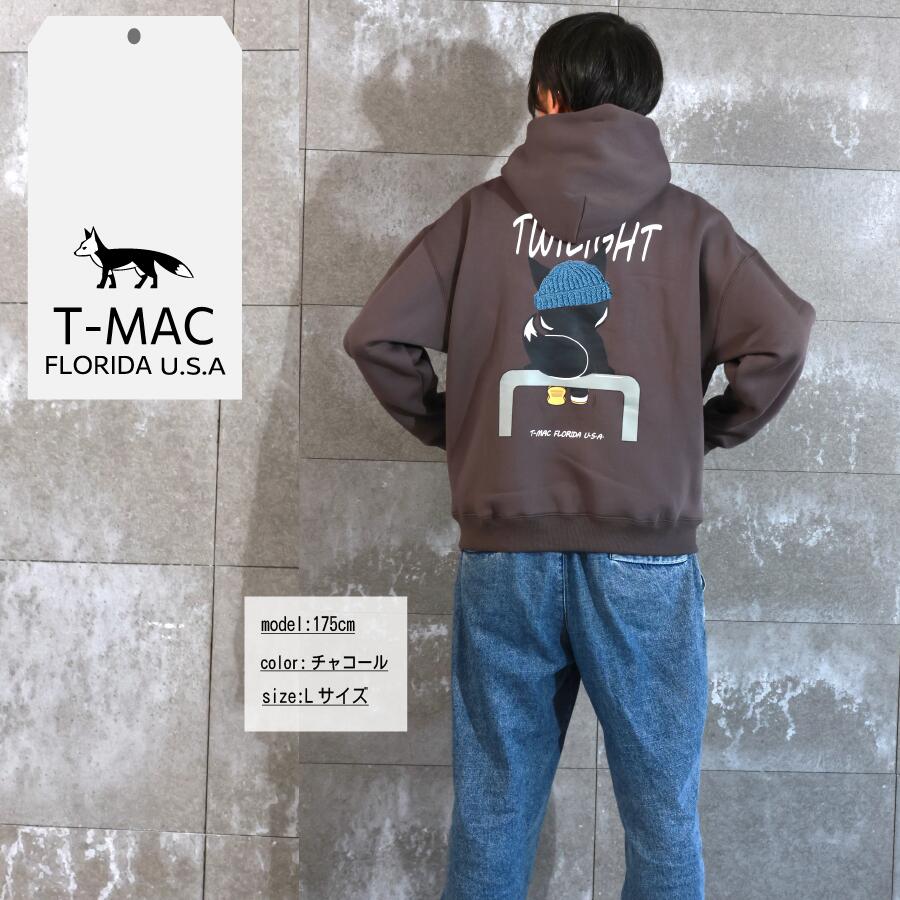 T-MAC サガラ刺繍 きつねプリントフーディー - 画像 (4)