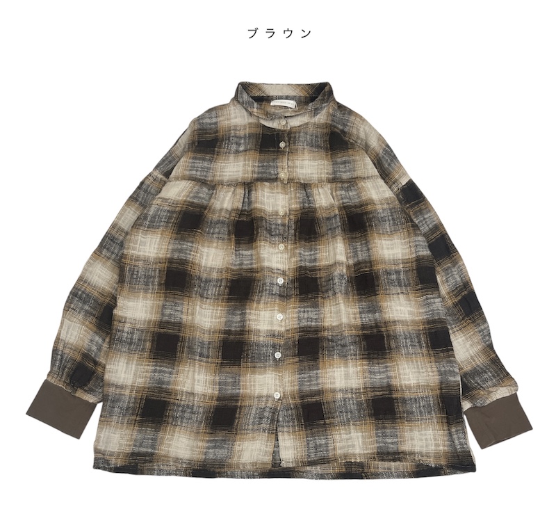 起毛チェックチュニック - 画像 (6)