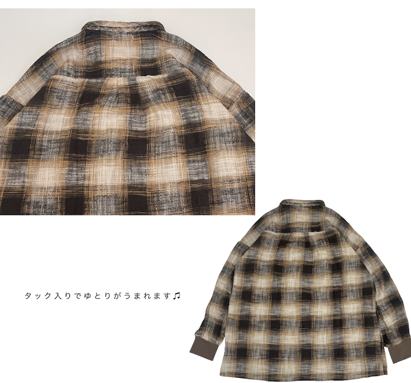 起毛チェックチュニック - 画像 (9)