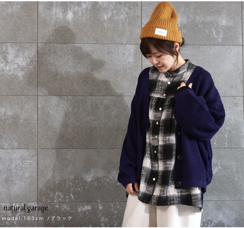 起毛チェックチュニック - 画像 (3)