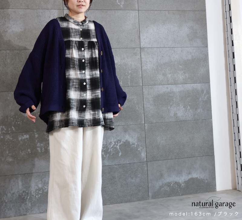 起毛チェックチュニック - 画像 (5)