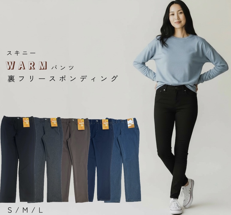 裏フリースボンディングレギンスパンツ