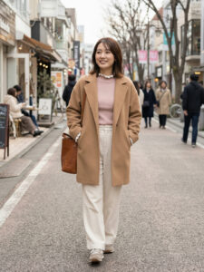 フリル付きニット